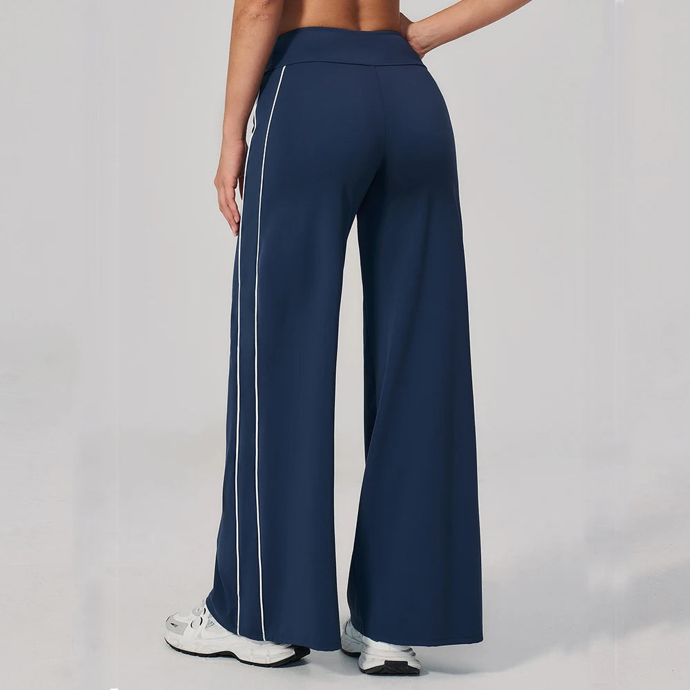 Yoga Pants, Women's Fitness Pants High Waist Straight Leg Wide Leg Pants
