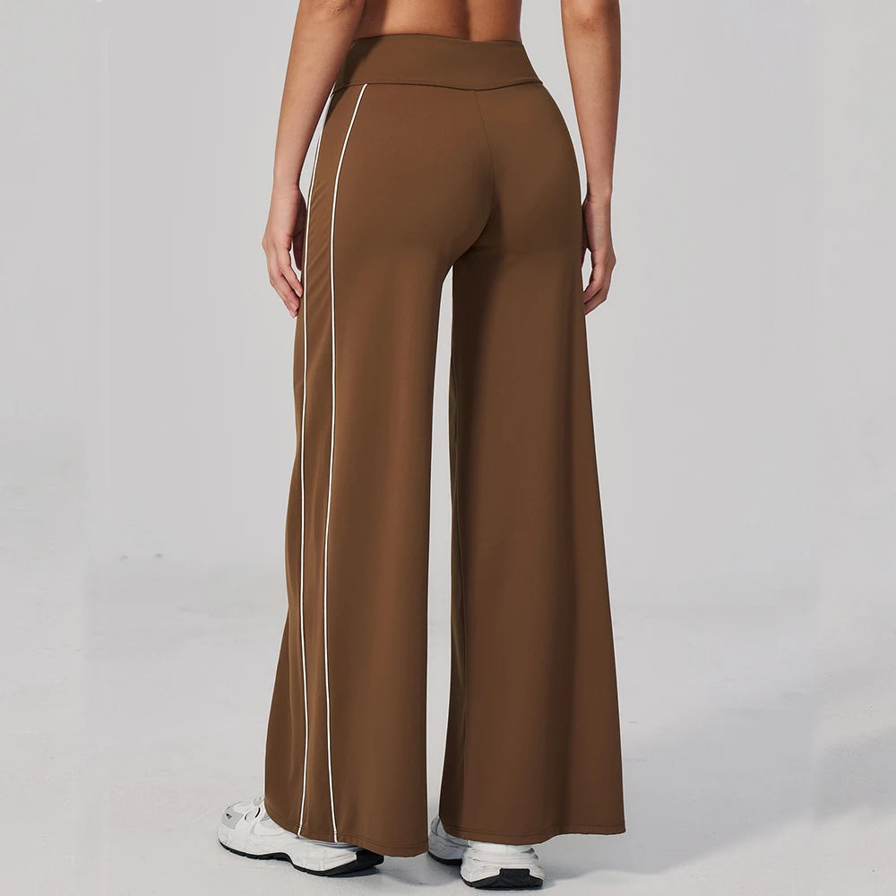 Yoga Pants, Women's Fitness Pants High Waist Straight Leg Wide Leg Pants