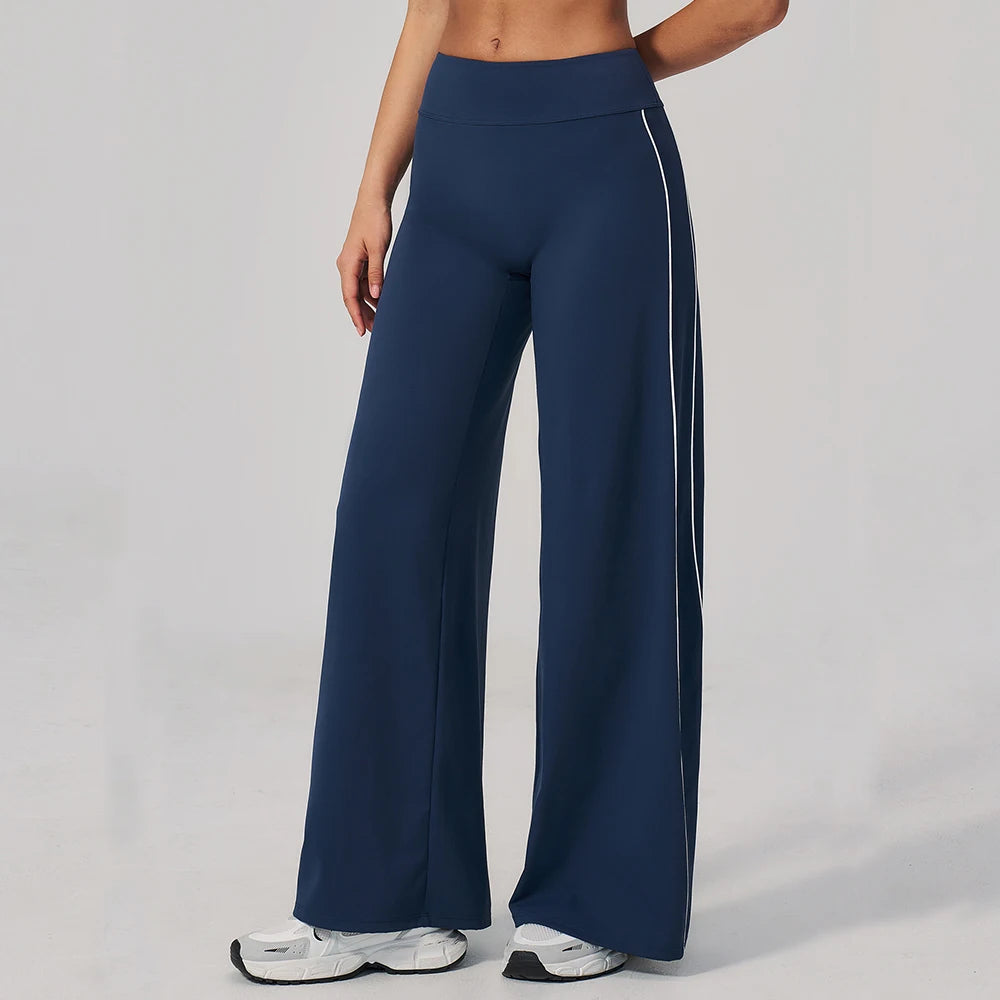Yoga Pants, Women's Fitness Pants High Waist Straight Leg Wide Leg Pants